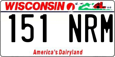 WI license plate 151NRM