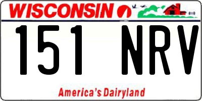 WI license plate 151NRV