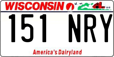 WI license plate 151NRY