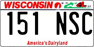 WI license plate 151NSC