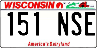WI license plate 151NSE