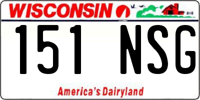 WI license plate 151NSG