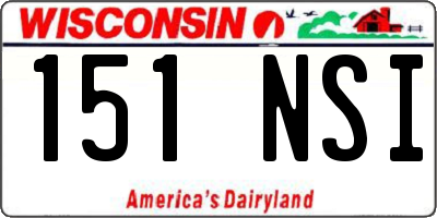 WI license plate 151NSI