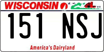 WI license plate 151NSJ