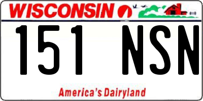 WI license plate 151NSN