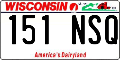 WI license plate 151NSQ