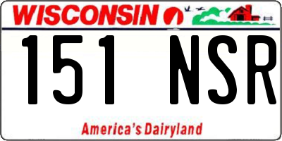 WI license plate 151NSR