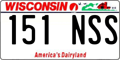 WI license plate 151NSS