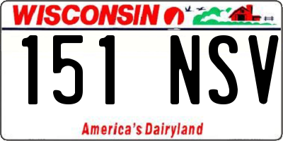 WI license plate 151NSV