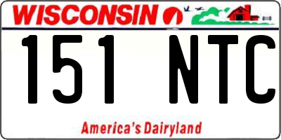WI license plate 151NTC