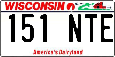 WI license plate 151NTE