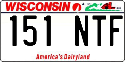 WI license plate 151NTF