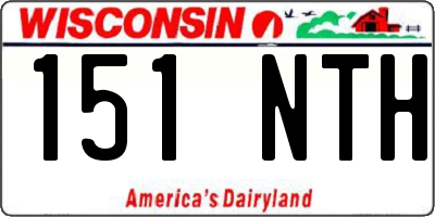 WI license plate 151NTH