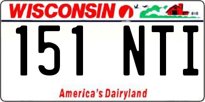 WI license plate 151NTI
