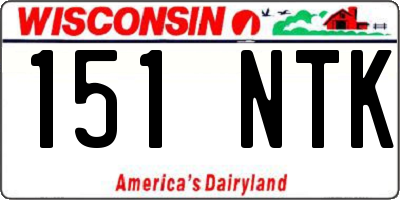 WI license plate 151NTK