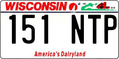 WI license plate 151NTP