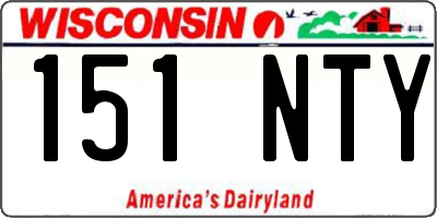 WI license plate 151NTY