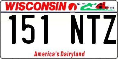 WI license plate 151NTZ
