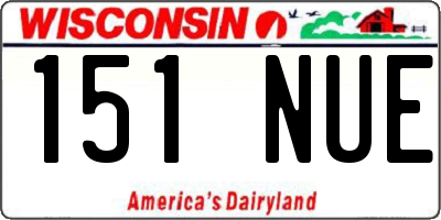 WI license plate 151NUE