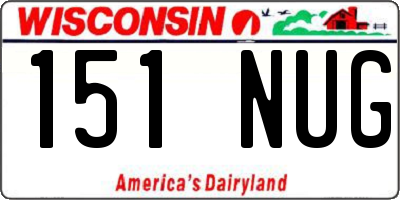 WI license plate 151NUG