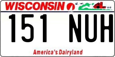 WI license plate 151NUH