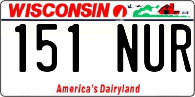 WI license plate 151NUR