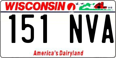 WI license plate 151NVA