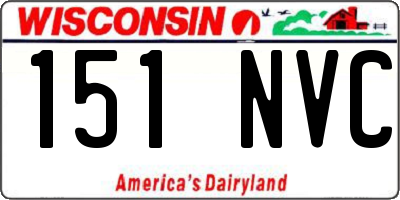 WI license plate 151NVC