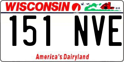 WI license plate 151NVE