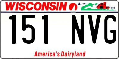 WI license plate 151NVG