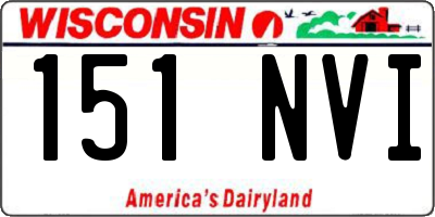 WI license plate 151NVI