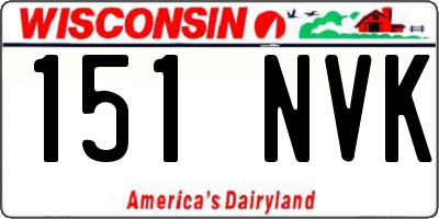 WI license plate 151NVK
