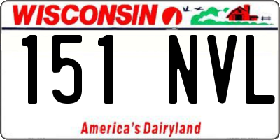 WI license plate 151NVL