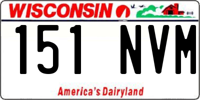 WI license plate 151NVM