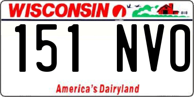 WI license plate 151NVO