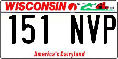WI license plate 151NVP