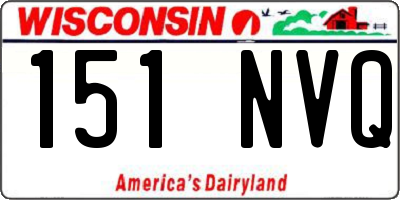WI license plate 151NVQ