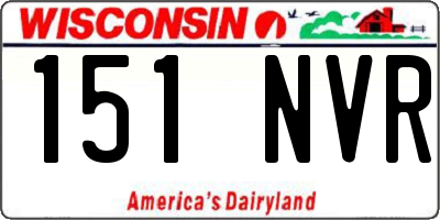 WI license plate 151NVR
