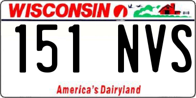 WI license plate 151NVS