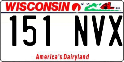 WI license plate 151NVX