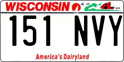 WI license plate 151NVY