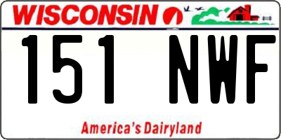 WI license plate 151NWF