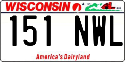 WI license plate 151NWL