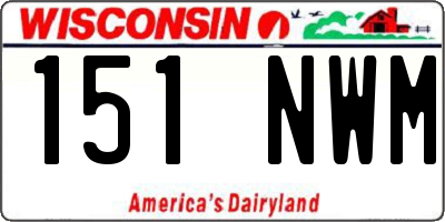 WI license plate 151NWM