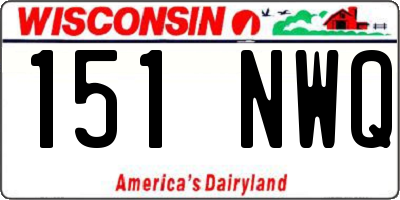 WI license plate 151NWQ