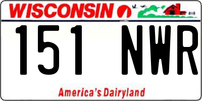 WI license plate 151NWR