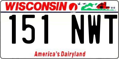 WI license plate 151NWT