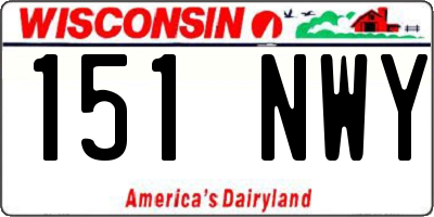 WI license plate 151NWY