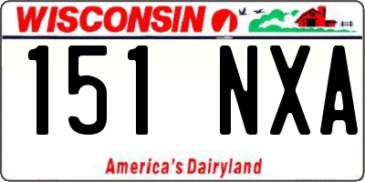 WI license plate 151NXA