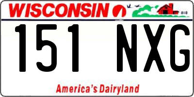 WI license plate 151NXG